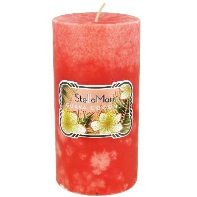 3x6 Open Pillar Candle Guava Coconut 21.6 OZ