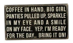 Box Sign - Coffee in Hand