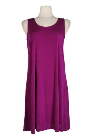 BNS Short Tank Dress Sleeveless - Purple, Large