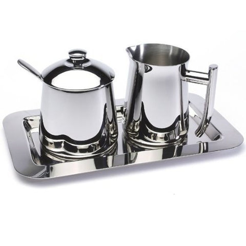 Frieling 18/10 Stainless Steel Creamer, Mirror Finish, 10 fl. oz.
18/10 Stainless Steel Sugar Bowl 10 oz with Spoon
18/10 Stainless Steel Tray, Mirror Finish