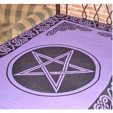 Wiccan Pentacle Tapestry & Altar Cloth - 72"x108"