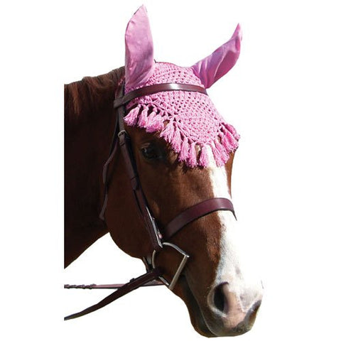 Fancy Crochet Fly Veil - Pink
