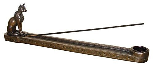 Egyptian Bastet Incense Burner, 3.5 x 11 in