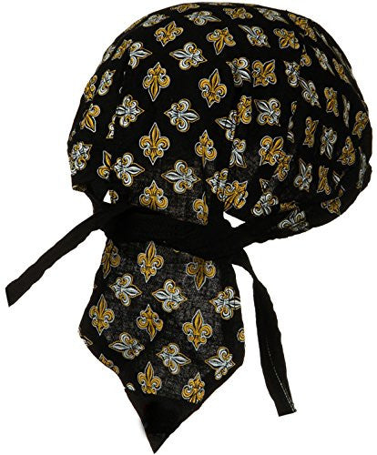 Skull Cap, Fleur De Lis1 Doo Rag Flydanna