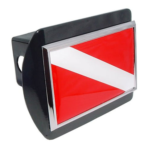 Dive Flag Black Hitch Cover