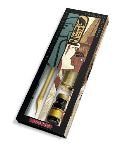 J Herbin Egyptian Scribe Writing Set 11 ½ x 3 7/8 x 1