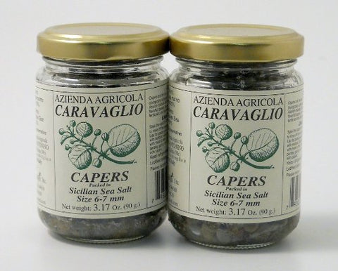 Antonino Caravaglio Capers, Salted Capers (6-7mm), 90 gr/3.2 oz