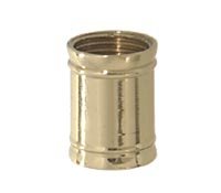 1/8F Brass Coupling, 19/32" Heigth, Burnished & Lacq.