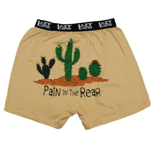 Lazy One Comical Boxers, Pain In The Rear - Cactus, XL