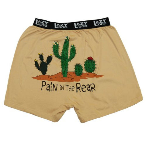 Lazy One Comical Boxers, Pain In The Rear - Cactus, XL