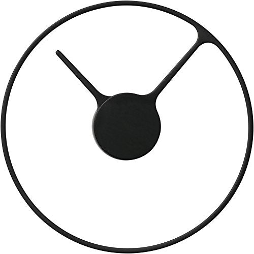 Time Wall Clock, Large, Black, 30cm by Jehs & Laub