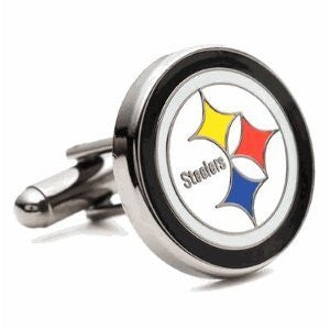 Silver Pittsburgh Steelers Cufflinks