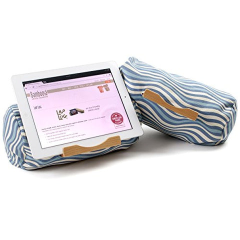 Lap Log Classic- iPad Stand / Touchscreen Tablet Holder (Blue Wave)