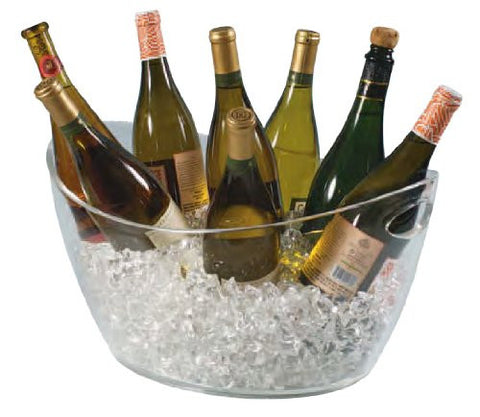 Colossus 8-Bottle Oval Bucket, Clear Acrylic