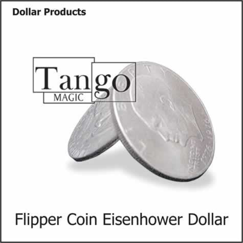 Flipper Coin Eisenhower Dollar by Tango (D0038), Trick
