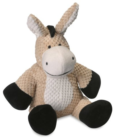 goDog Checkered Plush Donkey with Chew Guard, Large