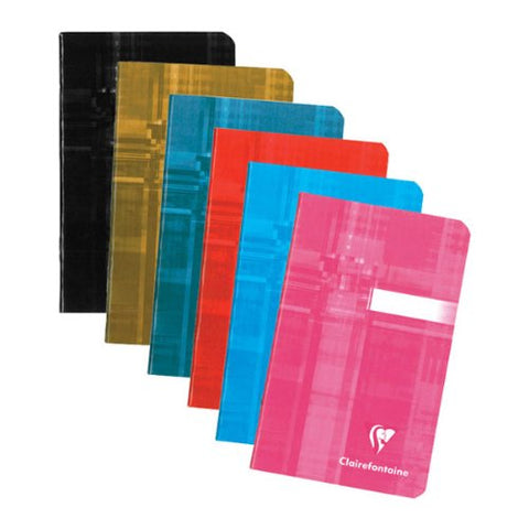 Clairefontaine Classic Notebooks Side Staplebound 3 ½ x 5 ½ in. Lined Assorted Covers 48 sheets
