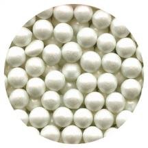 White Pearl 7mm Candy Beads, 16 oz