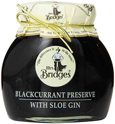Mrs Bridges Blackcurrant Preserve with Sloe Gin, 12oz jar
