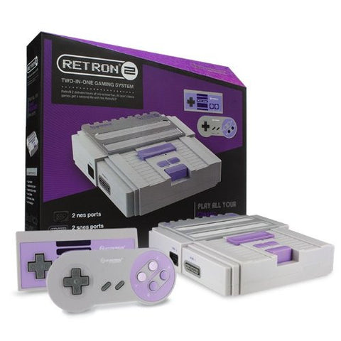 SNES/ NES RetroN 2 Gaming Console (Gray)