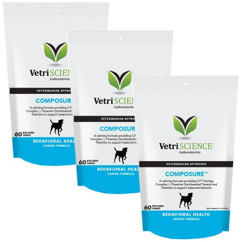 3PACK VetriScience Composure BiteSized Chews (180 Chews)