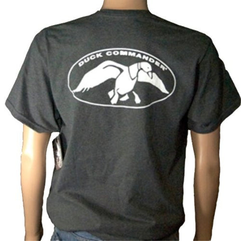 Duck Commander - Charcoal - Men's Duck Hunting T-Shirt NEW Grey Logo Tee Dynasty - Xlarge