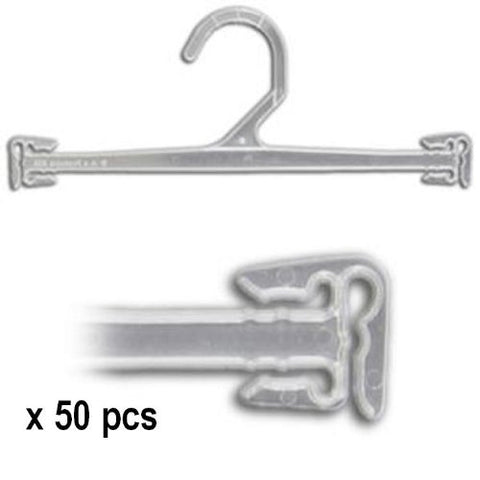 10'' Clear Plastic Give Away Underwear Hanger - Pack of 50