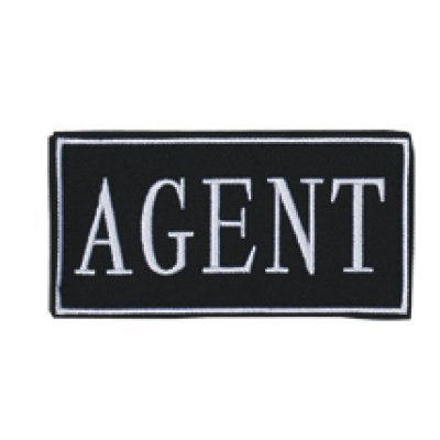 Law Enforcement Patch- AGENT (White 2" x 4")