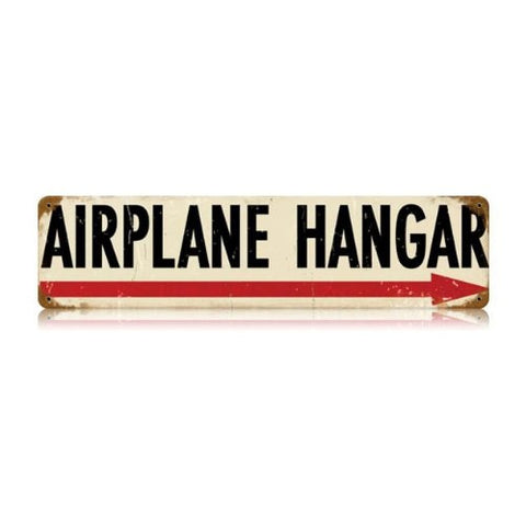 Airplane Hangar Vintage Metal Sign Aviation Plane 20 X 5 Steel Not Tin