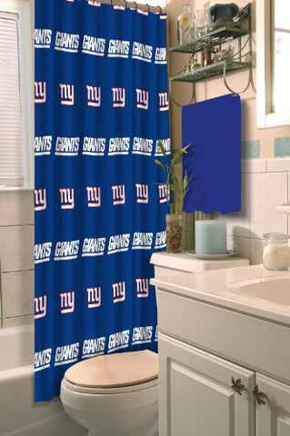 New York Giants NFL Shower Curtain 72”x 72”