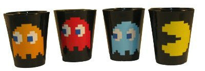 Set Of 4 Pac Man Shot Glasses