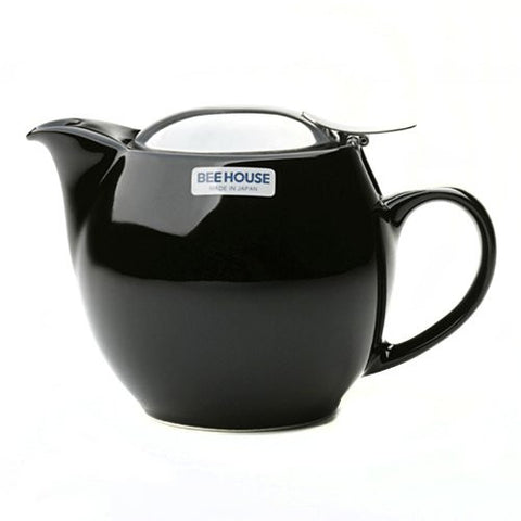 Bee House Black Round Teapot - 15 oz