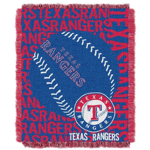 Texas Rangers MLB "Double Play" Woven Jacquard Throw 46" x 60"
