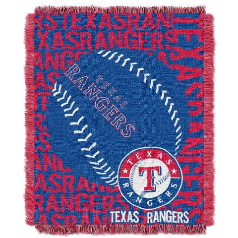 Texas Rangers MLB "Double Play" Woven Jacquard Throw 46" x 60"