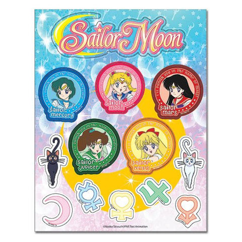 Sailormoon Characters And Symbols Sticker Sheet
