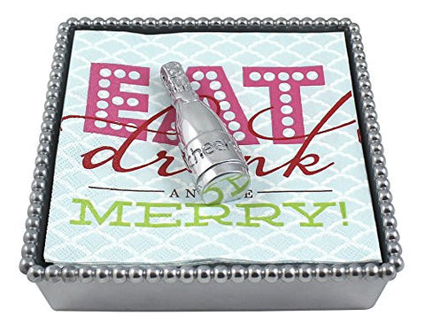 Champagne Beaded Napkin Box