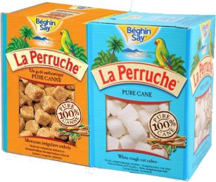 French White Sugar Cubes La Perruche, 750g And French Brown Sugar Cane Cubes La Perruche, 26.5oz