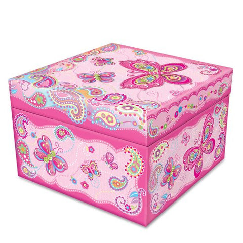 FANCY BUTTERFLY SQUARE JEWLERY BOX