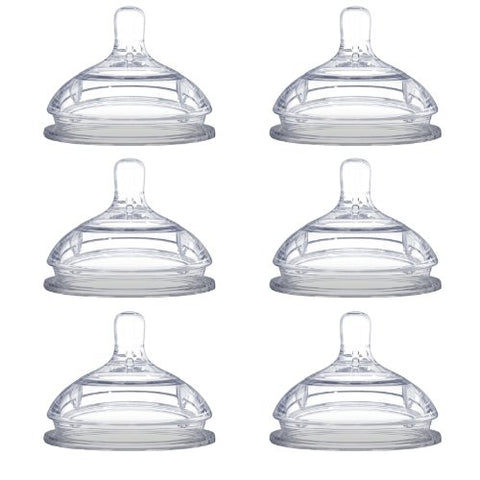 Natural Teat Silicone Nipples (Fast Flow), 3 Hole (6+ mo)