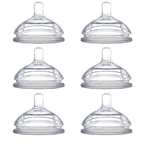 Natural Teat Silicone Nipples, Variable Flow, Clear, Y-Cut (6+ mo)