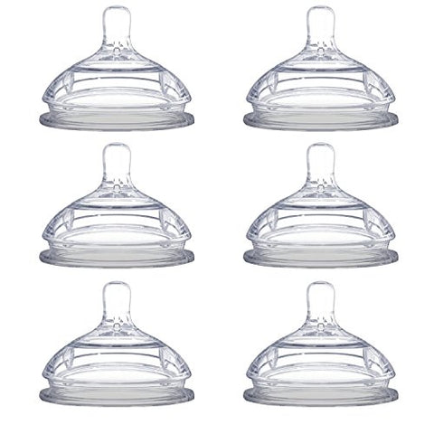 Natural Teat Silicone Nipples, Variable Flow, Clear, Y-Cut (6+ mo)
