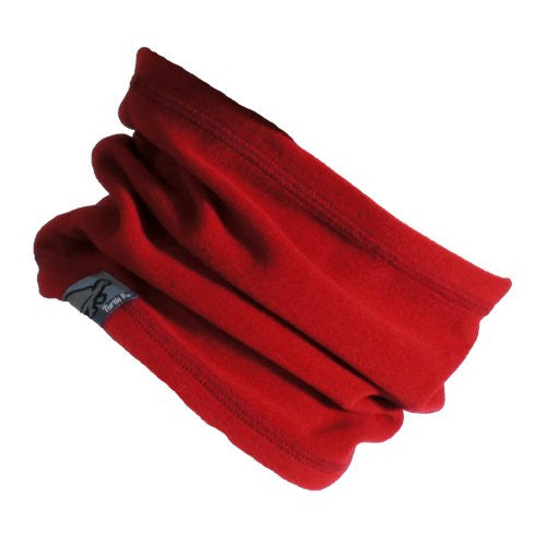 Lightweight Single-Layer Micro Fur Fleece Neck Warmer, Red