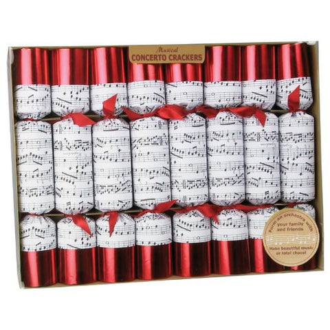10 inch Family Crackers, 8 x 10 inch Concerto, Suprise Whistles
