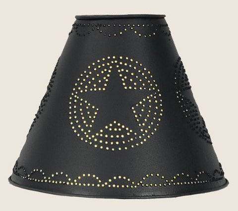 2" x 6" x 4" Punched Star Lamp Shade – Black