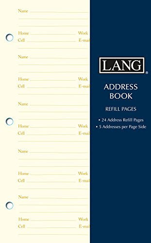 Address Books, Refill Pages