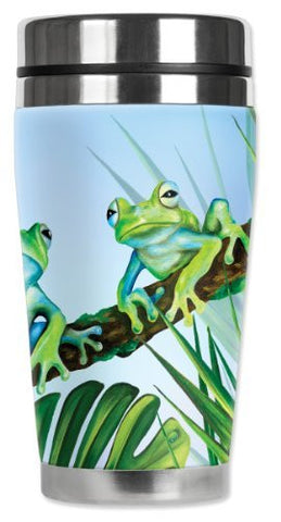 Travel Mug - Green Frogs