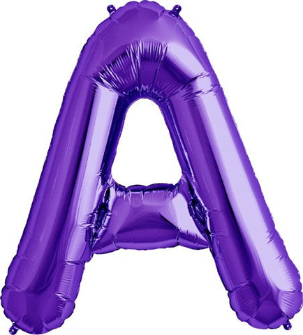 Letter A, Packaged, 34", Purple, Helium