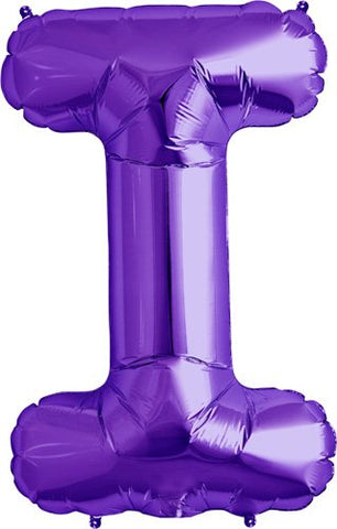 Letter I, Packaged, 34", Purple, Helium