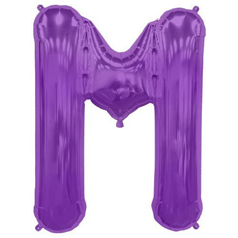 Letter M, Packaged, 34", Purple, Helium