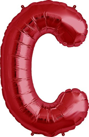 Letter C, Packaged, 34", Red, Helium